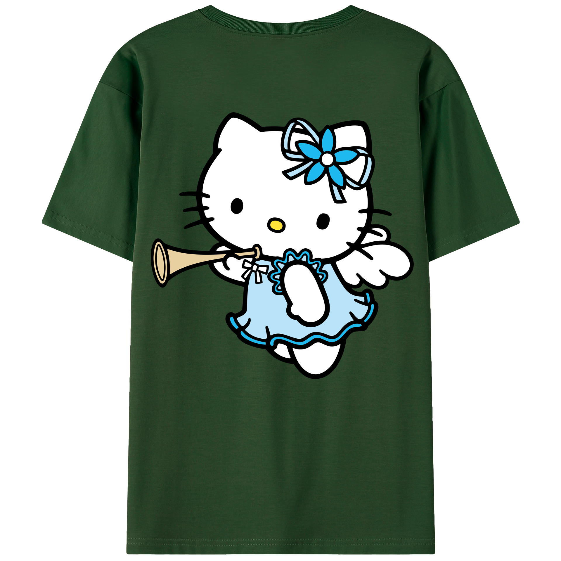 （画像用） Hello Kitty ハローキティ 綿100％半袖Tシャツ（背面プリント）
